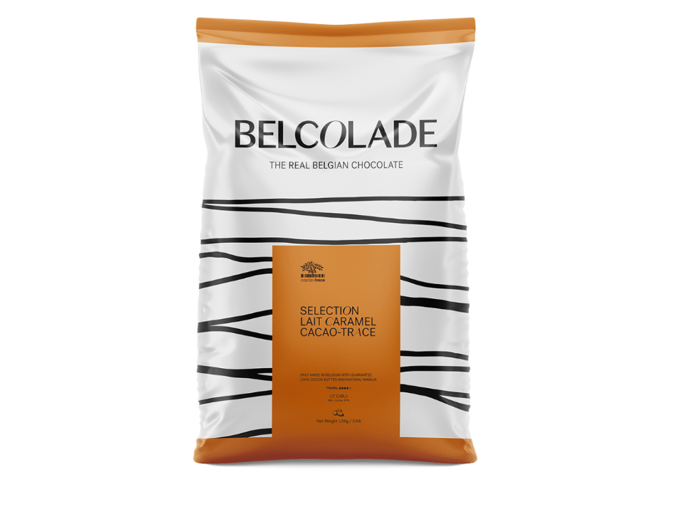 Belcolade Chocolade Lait Caramel CAR/J 5 kg Cacao-Trace Lait Caramel CAR/J 5 kg Cacao-Trace/Bestel eenvoudig online/Anisana
