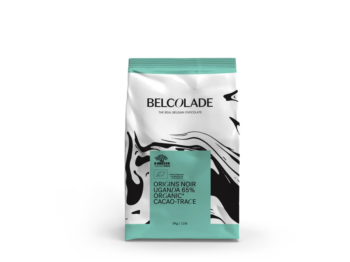 Belcolade Origins-chocolade Belcolade Origins Noir Uganda 65% BIO Cacao-Trace – 1 kg Belcolade Origins Noir Uganda 65% BIO Cacao-Trace – 1 kg