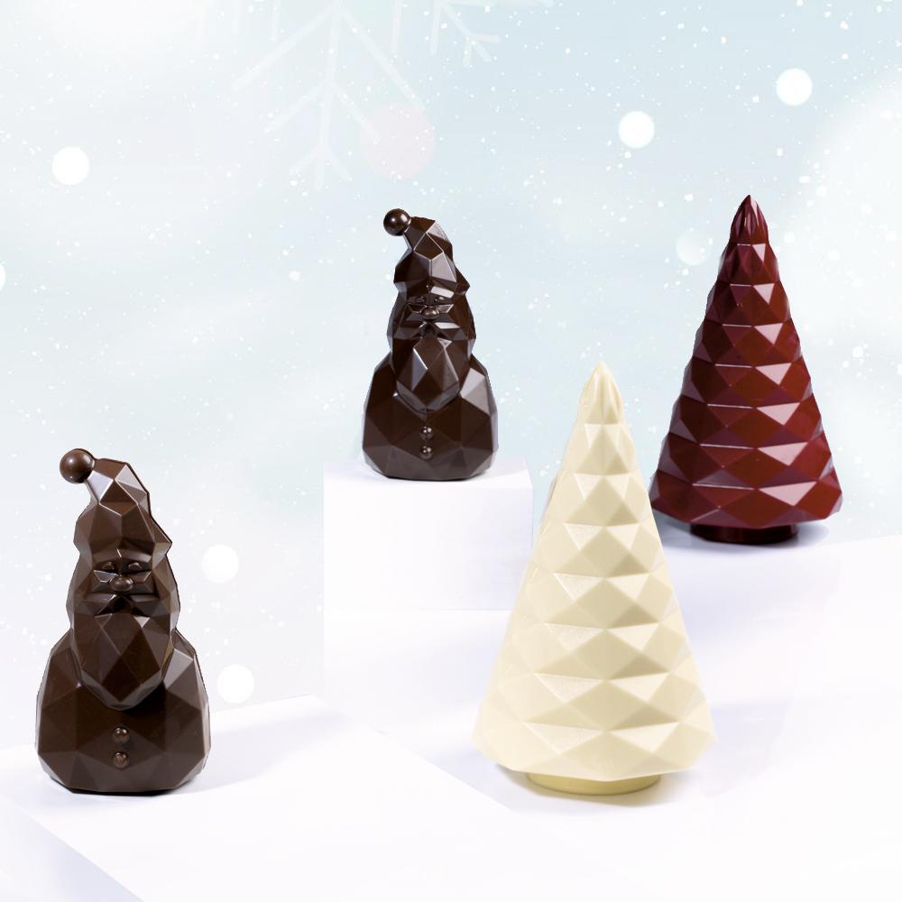 Martellato Chocoladevormen Diamanten kerstman MA3013