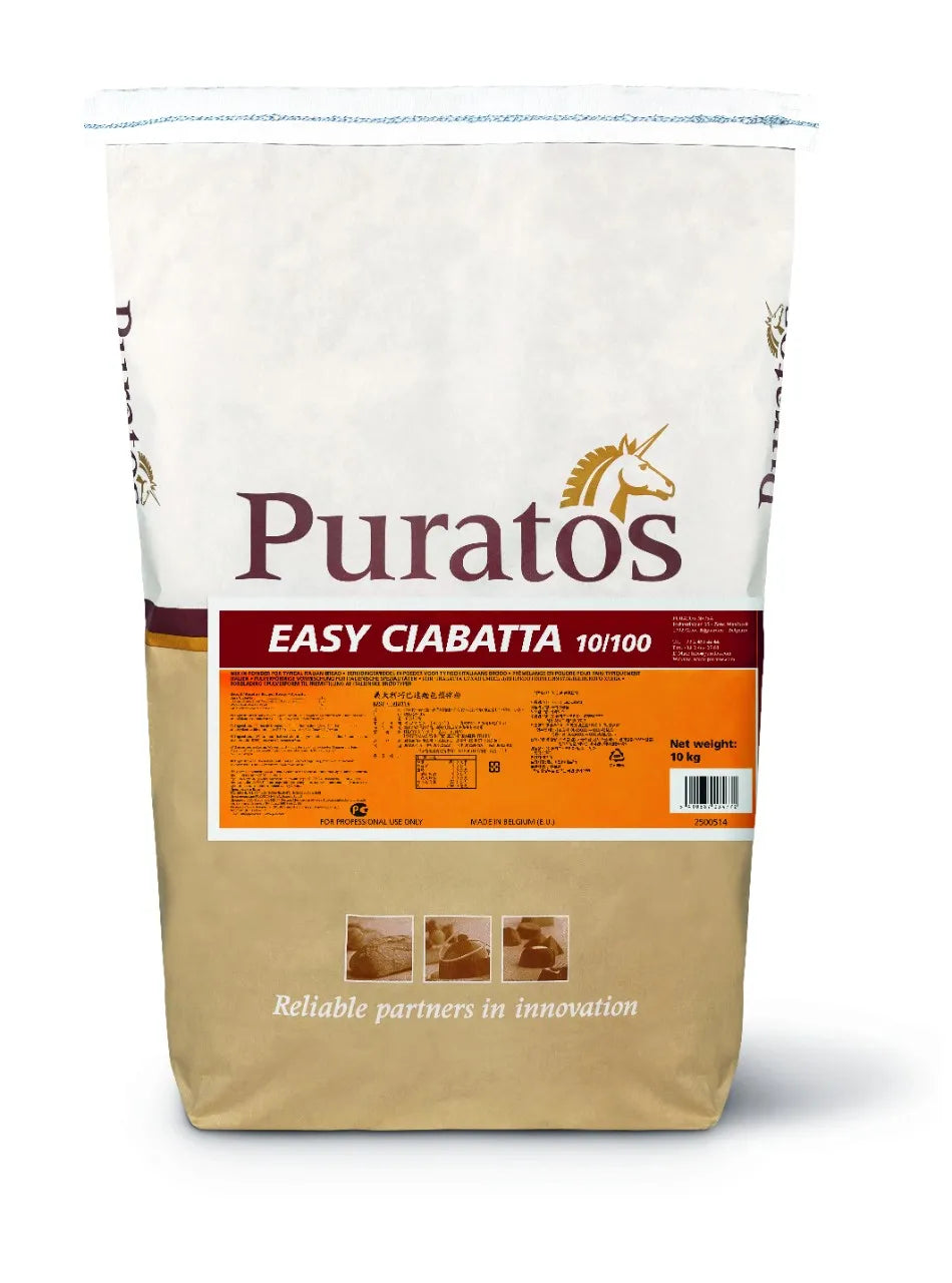 Puratos Bakkerijmix Zak van 10 kg Puratos Easy Ciabatta 10/100 bakkerijmix 10 kg Puratos Easy Ciabatta 10/100 bakkerijmix 10 kg