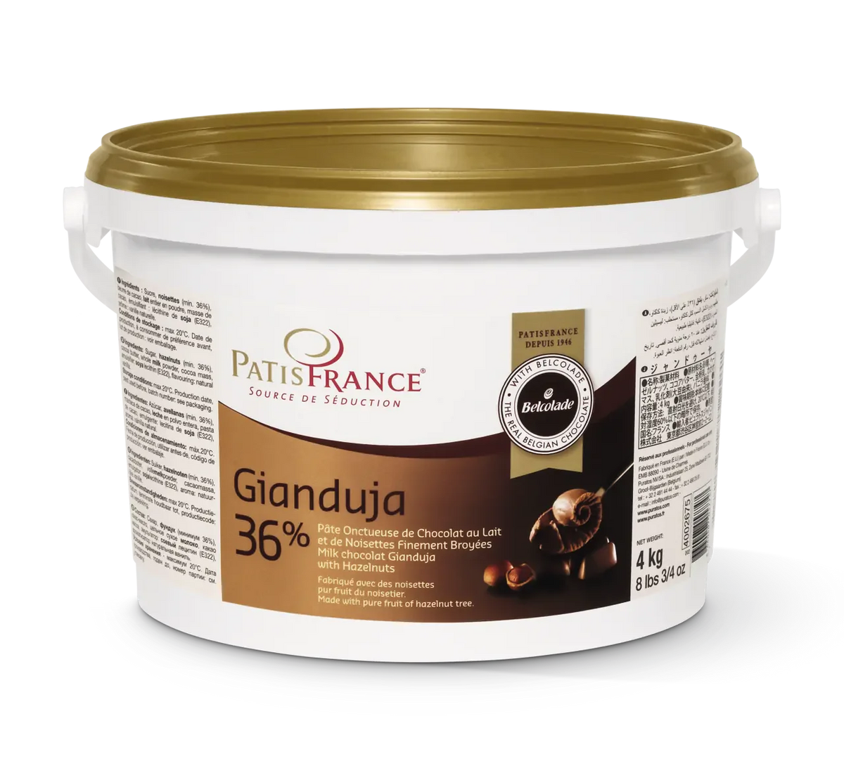 Anisana BV Notenpasta’s PatisFrance Gianduja Cacao-Trace 5 kg PatisFrance Gianduja Cacao-Trace 5 kg | Anisana