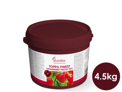 Anisana Vullingen Puratos Topfil Finest Strawberry Pieces 70% – aardbeienvulling 4,5 kg Topfil aardbeienvulling 4 kg/Bestel eenvoudig online/Anisana