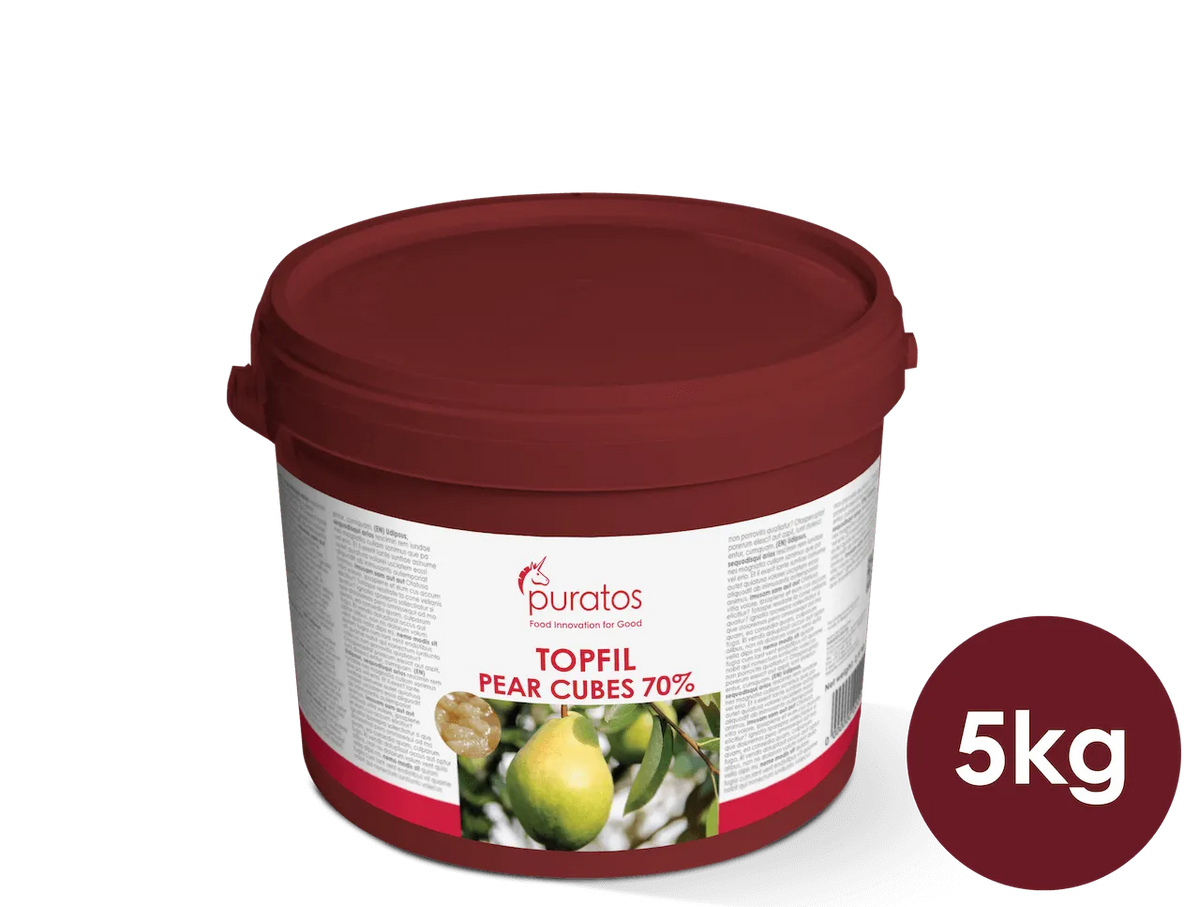 Anisana Vullingen Puratos Topfil Pear Pieces 70% – perenvulling 5 kg Topfil perenvulling 4 kg/Bestel eenvoudig online/Anisana