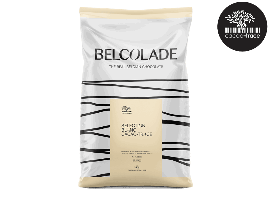 Belcolade Chocolade 15kg Selection Blanc Cacao-Trace X605/J 15kg Belcolade Selection Blanc Cacao-Trace CT X605/J 15kg/Bestel eenvoudig online/Anisana