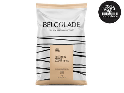 Belcolade Chocolade 4 kg Selection Amber Cacao-Trace 4 kg wit met karamel Belcolade Selection Amber Cacao-Trace/Bestel eenvoudig online/Anisana