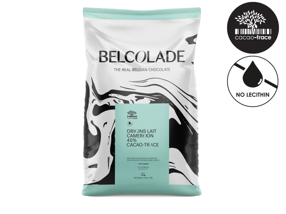 Belcolade Origins-chocolade Origins Lait Cameroon 45% 1 kg Origins Lait Cameroon 45% 1 kg/Bestel eenvoudig online/Anisana