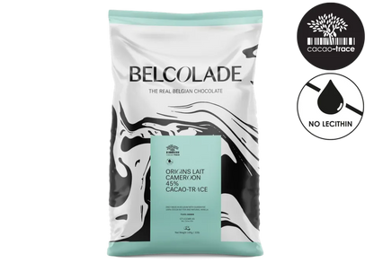 Belcolade Origins-chocolade Origins Lait Cameroon 45% 1 kg Origins Lait Cameroon 45% 1 kg/Bestel eenvoudig online/Anisana