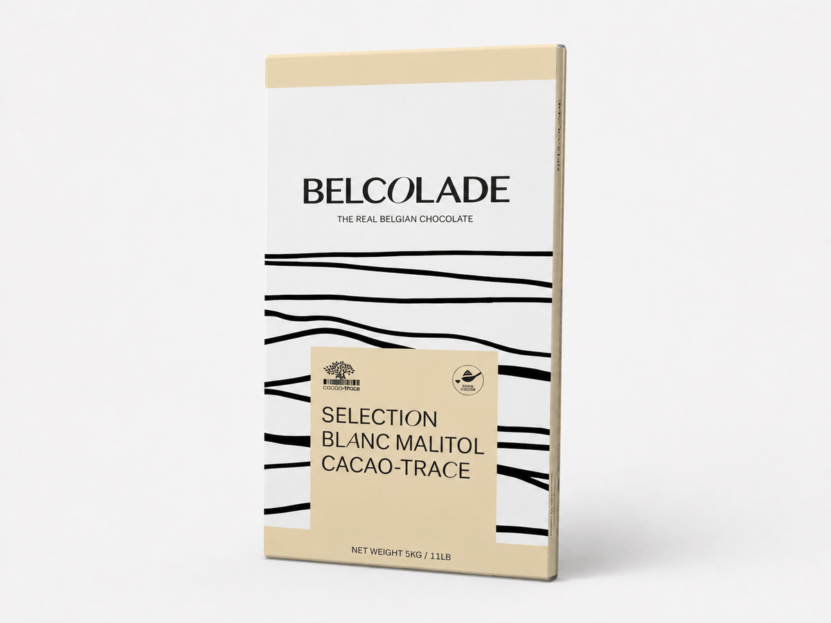 Belcolade Suikervrij/suikerarm 5 kg Belcolade Selection Blanc (suikervrij) Block X605/J Maltitol Cacao Trace 5 kg Belcolade Selection Blanc (suikervrij) Block X605/J Maltitol Cacao Trace 5 kg/Bestel eenvoudig online/Anisana