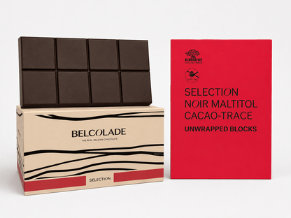 Belcolade Suikervrij/suikerarm 5 kg Belcolade Selection Noir Blocks (suikervrij) C501/J Maltitol Cacao Trace 5 kg Belcolade Selection Noir (suikervrij) Block X605/J Maltitol Cacao Trace 5 kg/Bestel eenvoudig online/Anisana