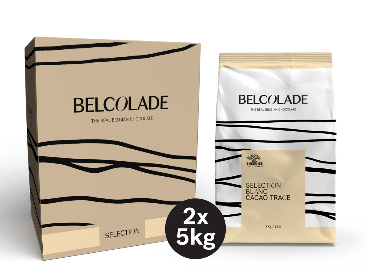 Belcolade Witte chocolade Selection Blanc Cacao-Trace X605/J 5kg Belcolade Selection Blanc Cacao-Trace X605/J 5kg | Anisana