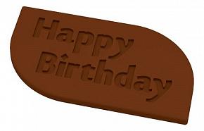 Martellato Chocoladevormen Happy Birthday  Thermogevormde mal voor chocoladelabels 23024 23024 Thermogevormde mal voor chocoladelabels/Bestel eenvoudig online/Anisana