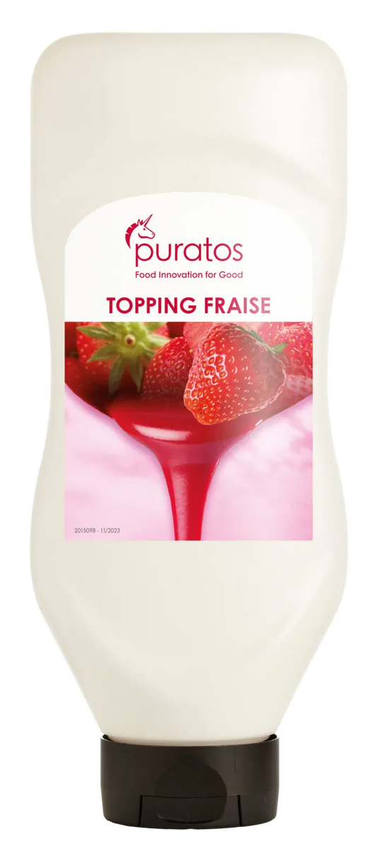 Puratos Dessertsaus Doos 6 × 1,1 kg Puratos Sauce Fraise Topping – doos 6 × 1,1 kg Puratos Sauce Fraise Topping – doos 6 × 1,1 kg